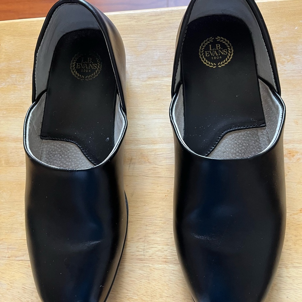 L.B. Evans Men's Classic Black Slip-Ons